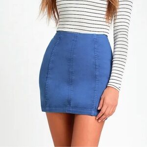 NWT Free People Modern Femme Royal Blue Skirt 4